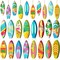 36 Pcs Summer Wood Hanging Ornaments for Tree Summer Tree Decorations Hawaiian Beach Wooden Pendant Decorations with String for Luau Party Supplies(Surfboard)